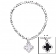 CZ + Pearl Reversible Bracelet
