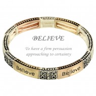 Believe Message Bracelet