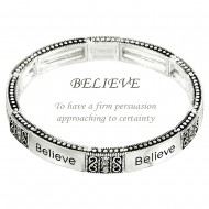 Believe Message Bracelet