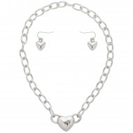 Heart Necklace & Earring Set