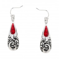 Red Turquoise Earring
