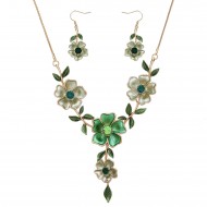 Flower Necklace & Earring Set
