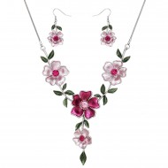 Flower Necklace & Earring Set