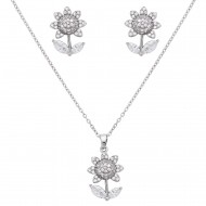 CZ Necklace Earring Set