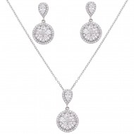 CZ Necklace Earring Set
