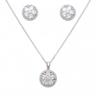 CZ Necklace Earring Set