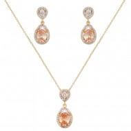 CZ Necklace Earring Set