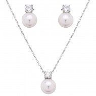 CZ Necklace Earring Set