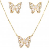 CZ Necklace Earring Set