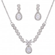 CZ Necklace Earring Set