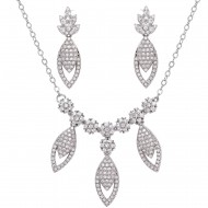 CZ Necklace Earring Set