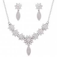 CZ Necklace Earring Set