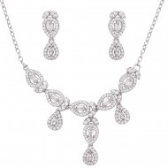 CZ Necklace Earring Set