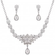 CZ Necklace Earring Set
