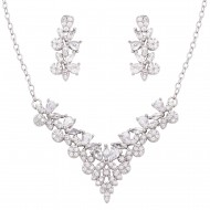 CZ Necklace Earring Set