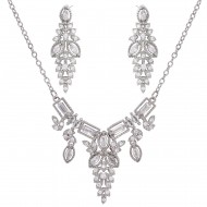 CZ Necklace Earring Set