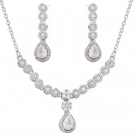 CZ Necklace Earring Set