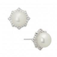 Pearl & Cubic Zirconia Earring