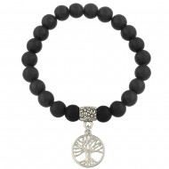 Fog Black Agate Bracelet