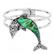 Dolphin Abalone Bangle