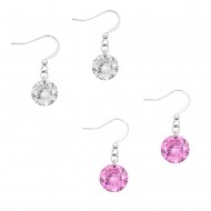 CZ Earring 10mm 2 in 1