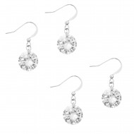 CZ Earring 12mm 2 in 1