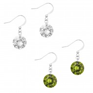 CZ Earring 12mm 2 in 1