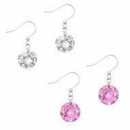 CZ Earring 12mm 2 in 1