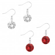 CZ Earring 12mm 2 in 1