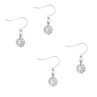 CZ Earring 8mm 2 in 1