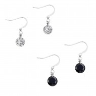 CZ Earring 8mm 2 in 1