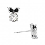 Owl CZ Earring
