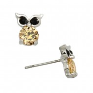 Owl CZ Earring