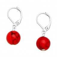 Red-Turquoise Stone Earring