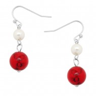 Red Turquoise Earring