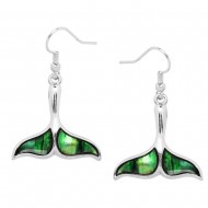 Whale Tail Abalone Earring