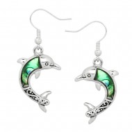 Dolphin Abalone Earring