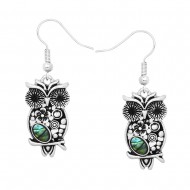 Owl Abalone Earring