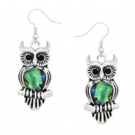 Owl Abalone Earring