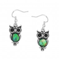 Owl Abalone Earring
