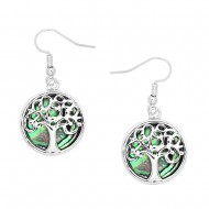 Tree of Life Abalone Earring
