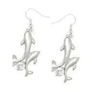 Dolphin CZ Earring