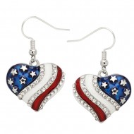 USA Heart Earring