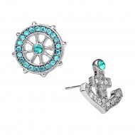 Anchor & Wheel Earring