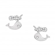 Whale Post Earring
