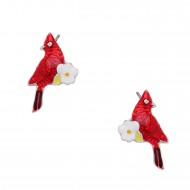 Cardinal Bird Earring