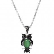 Owl Gemstone Necklace