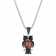 Owl Gemstone Necklace