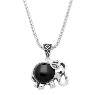 Gemstone Elephant Necklace