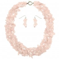 Rose Quartz Necklace Set
